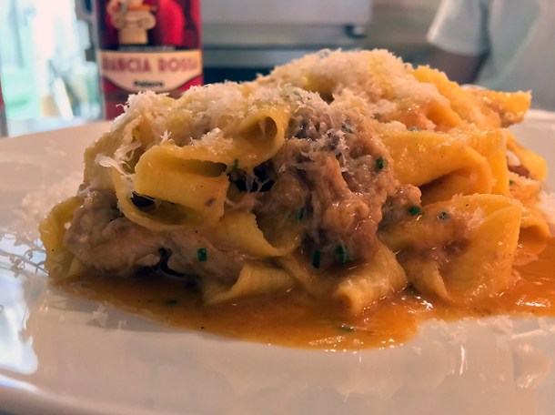 rabbit ragu pappardelle at lina stores restaurant
