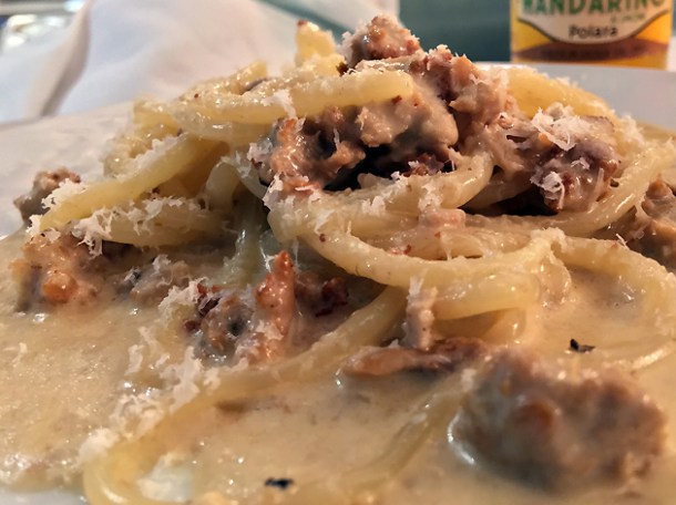 sausage pici at lina stores restaurant