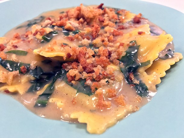 veal ravioli at lina stores restaurant