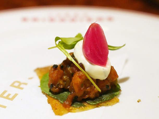 masala chicken skin at brigadiers bloomberg arcade