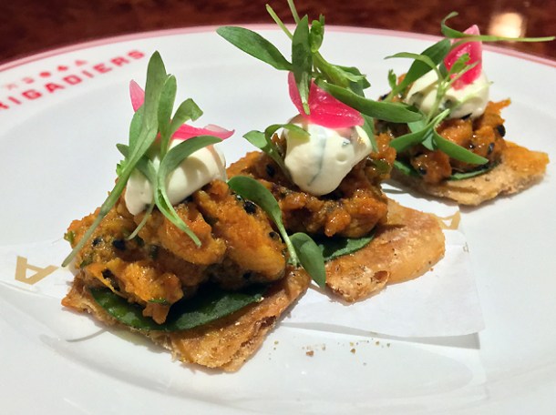 masala chicken skin at brigadiers
