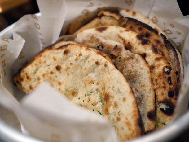 naan bread basket at brigadiers