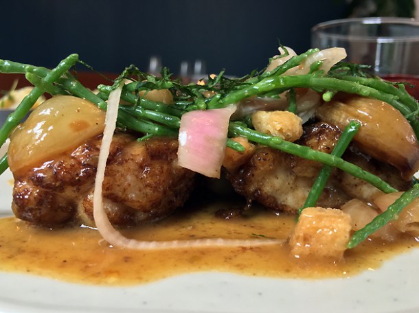 veal sweetbreads with samphire at kyseri london