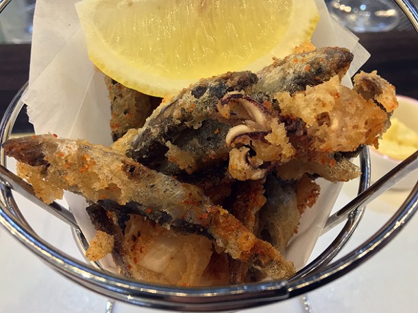 fries with eyes deep-fried squid and whitebait at bob's lobster