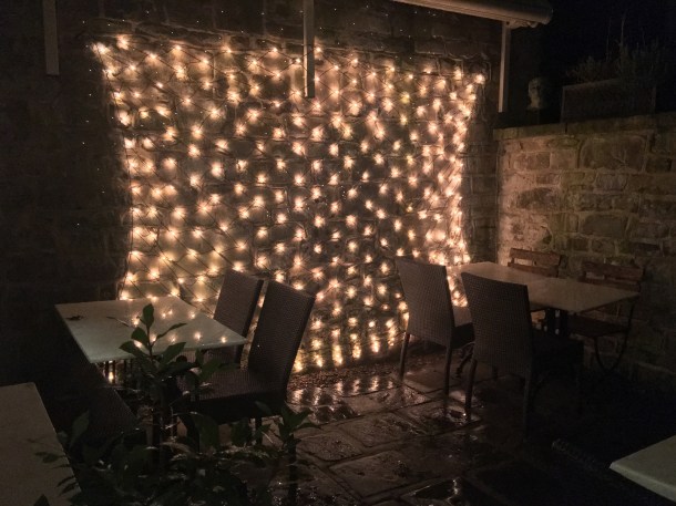 outdoor patio at henry's bath