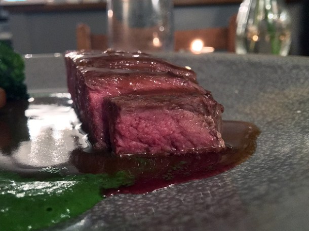 sliced sirloin steak at henry's bath