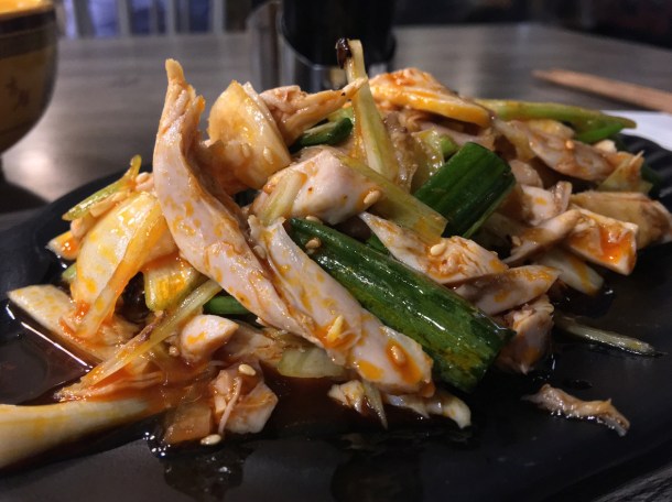 chilled chicken in special sauce at xian biang biang noodles aldgate