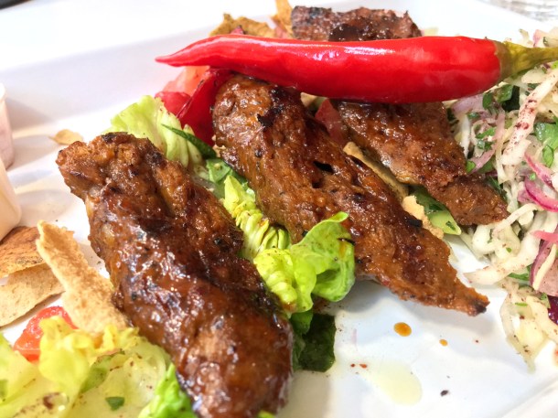 beef brisket kebab at bababoom islington