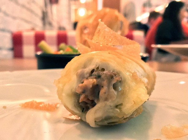 cheeseburger spring roll at red farm london