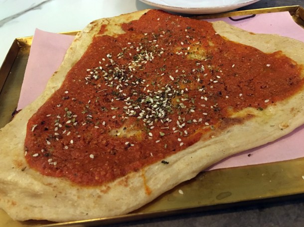 marinara naan bread at maison bab london