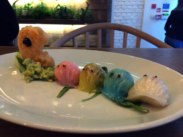 pac man har gau dumplings at red farm covent garden