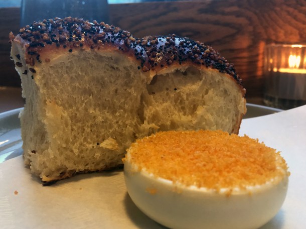 potato bread and bottarga butter at two lights