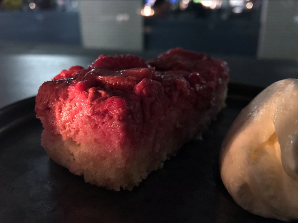 raspberry cake at maison bab london
