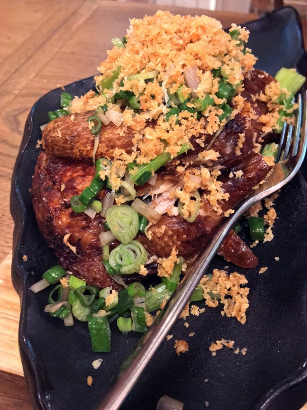 smoked crispy chicken at Red Farm Covent Garden London