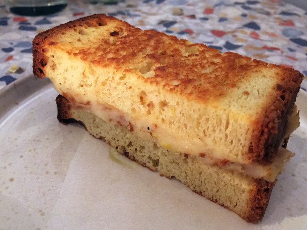 smoked haddock and leek toastie at 1251 islington