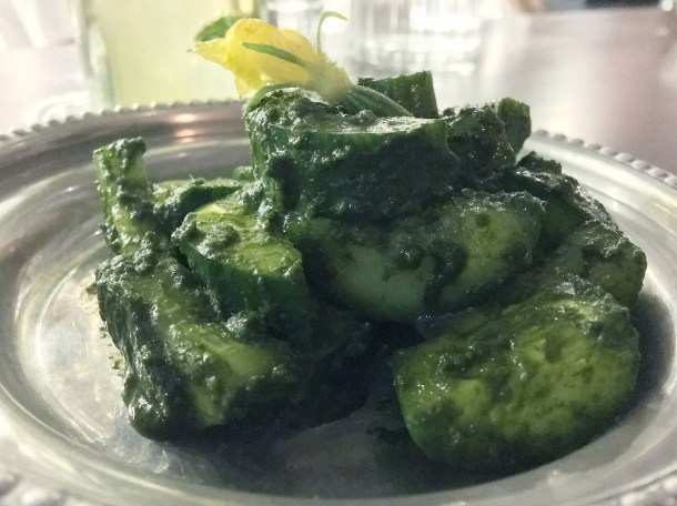 baby cucumbers at berenjak