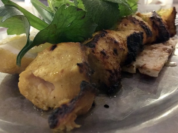 chicken kebab at berenjak