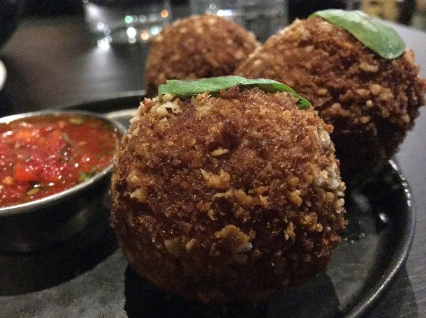 black pudding croquettes at burger and beyond