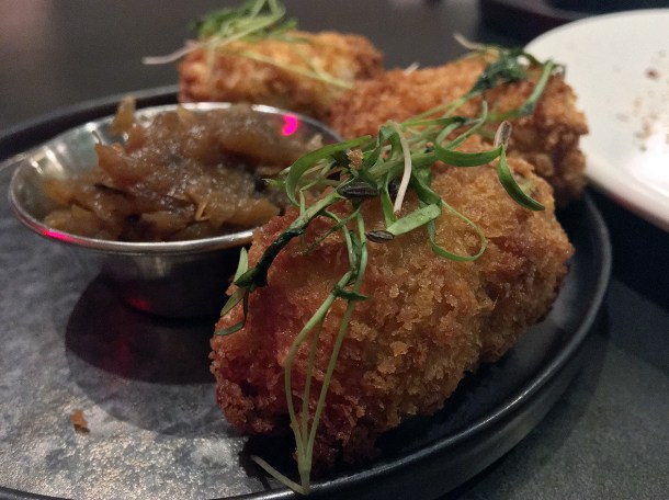 lamb croquettes at burger and beyond