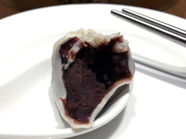 red bean and chocolate dessert dumpling at din tai fung henrietta street