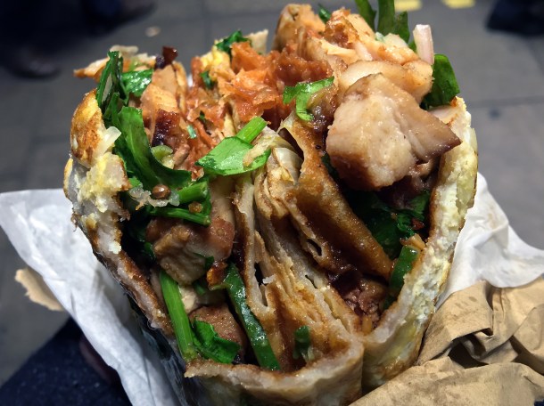 pork jian bing savoury crepe from Pleasant Lady soho