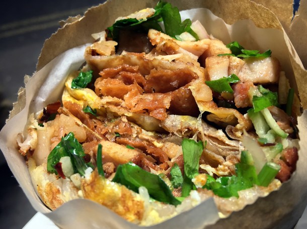 pork jianbing pancake from Pleasant Lady soho