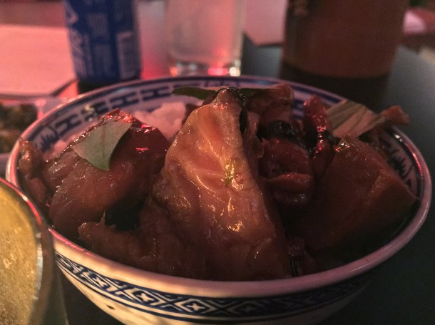 three cups chicken at bao and bing