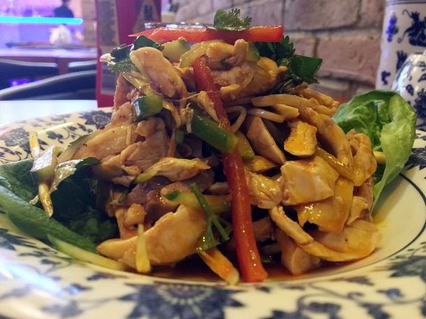 hand shredded chicken in chilli sauce at master wei