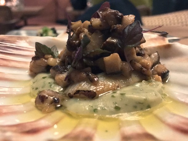 scallop with shiitake mushroom at orasay notting hill