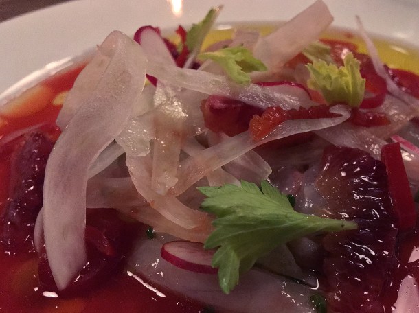 sea bream crudo at orasay notting hill