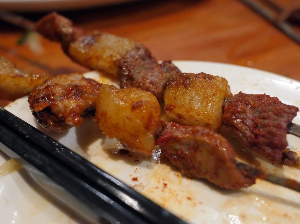 illustrative photo of the lamb shish kebab at Silk Road Camberwell