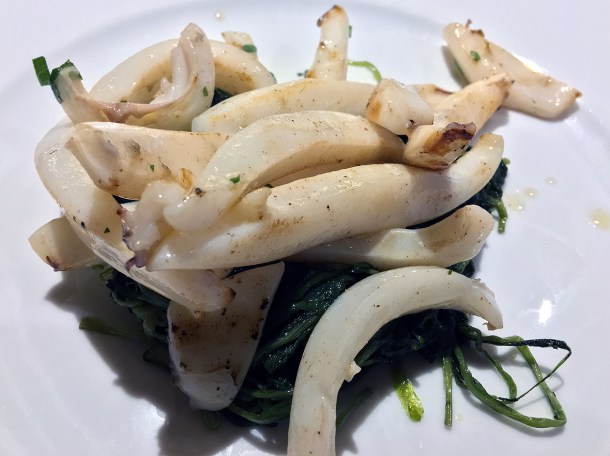 illustrative photo of the cuttlefish and friarielli at Pescheria Assunta