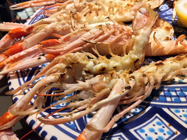 illustrative photo of the grilled langoustines at Pescheria Assunta
