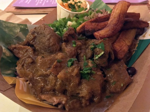 illustrative photo of the curry goat from Juici Jerk at Mercato Metropolitano Southwark