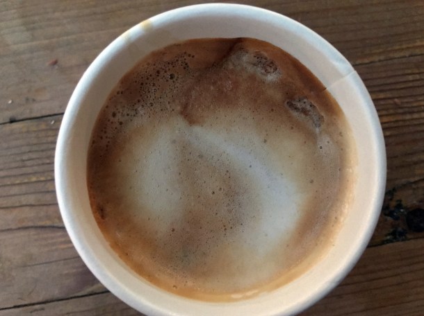 illustrative photo of the flat white from Caffe Latino at Mercato Metropolitano
