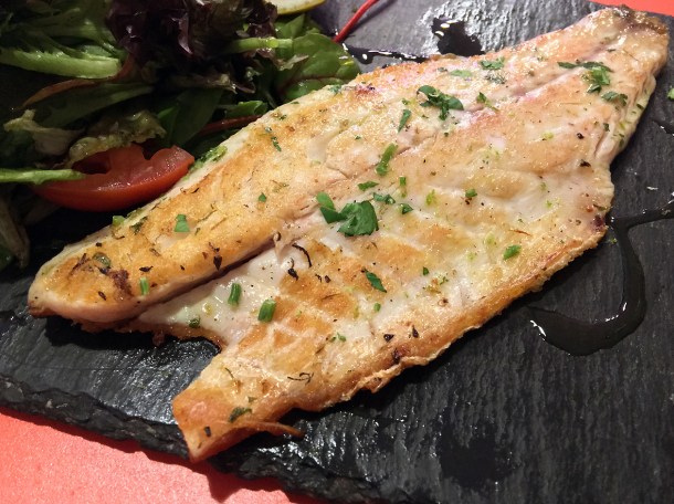 illustrative photo of the grilled sea bass from Fish Lab-James Knight of Mayfair at Mercato Metropolitano