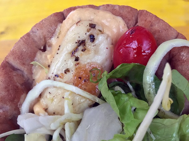 illustrative photo of the Halloumi wrap from Kalimera at Mercato Metropolitano