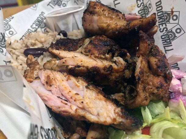 illustrative photo of the jerk chicken from Dookies Grill at Mercato Metropolitano