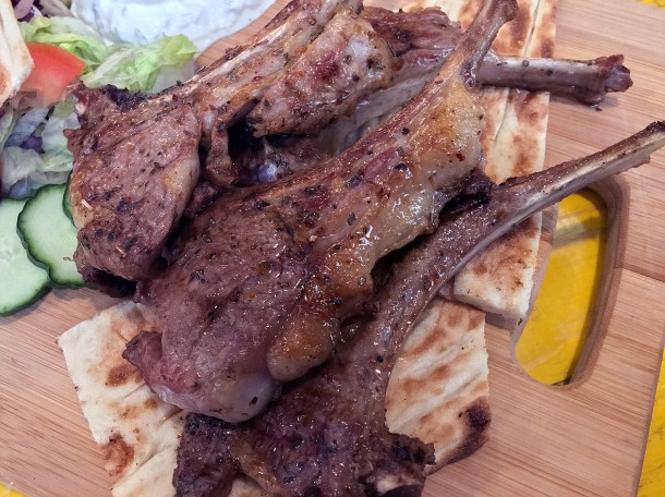 illustrative photos of the lamb chops from Turkish Garden at Mercato Metropolitano