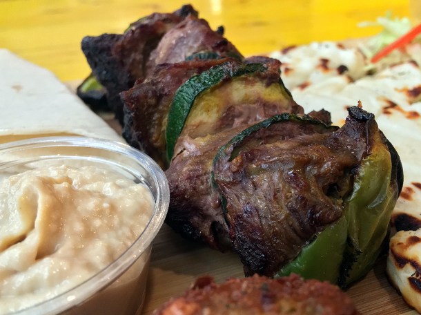 illustrative photo of the lamb shish kebab from Lebanese Canteen at Mercato Metropolitano