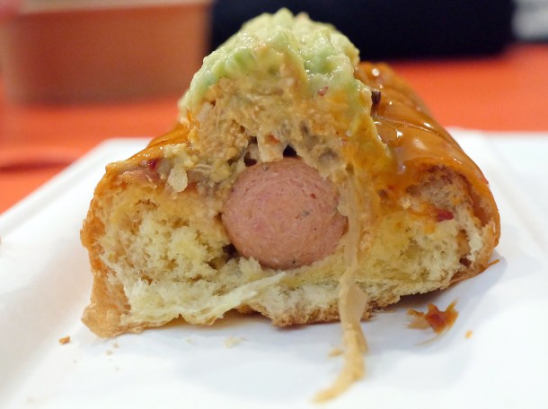 illustrative photo of the Mariachi turkey hot dog from Oprha's at Mercato Metropolitano