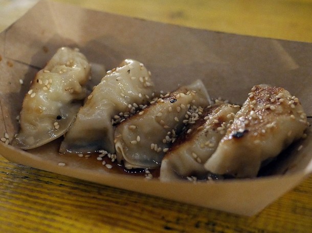 illustrative photo of the pork gyoza from Juzu at Mercato Metropolitano