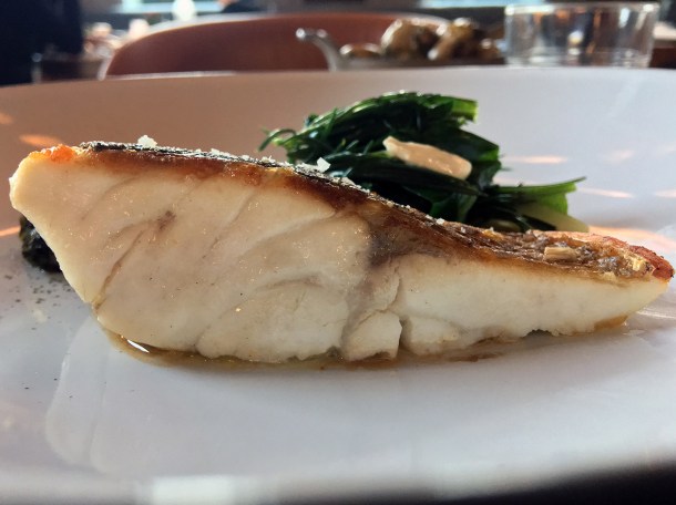 illustrative photo of the sea bass at Wild Honey St James