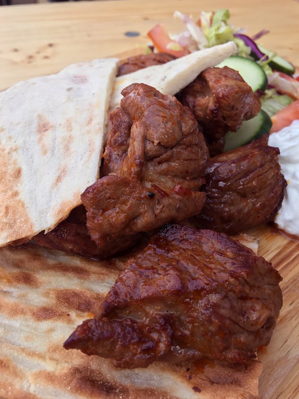 illustrative photo of the lamb shish kebab from Turkish Garden at Mercato Metropolitano