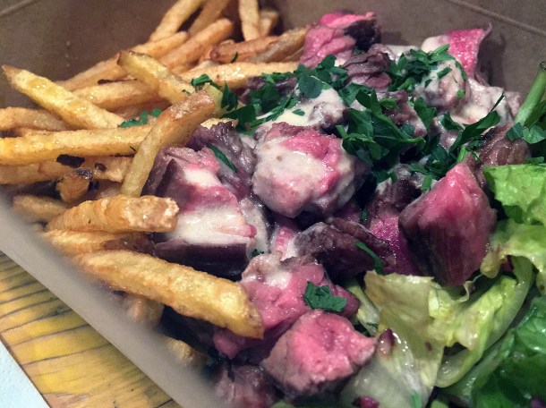 illustrative photo of the Steak with blue cheese from Le Beefed at Mercato Metropolitano.