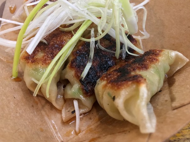 illustrative photo of the vegetable gyoza from Juzu at Mercato Metropolitano