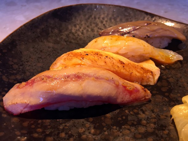 illustrative photo of the four-piece aburi sushi from Chotto at Arcade Food Theatre Centre Point