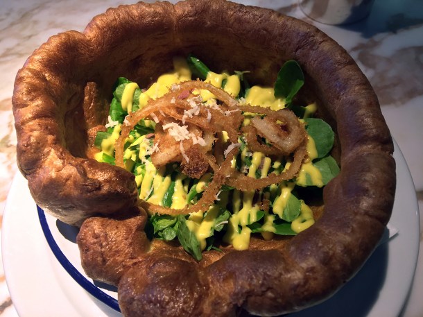 illustrative photo of the steak in yorkshire pudding from flat iron workshop at arcade food theatre centre point