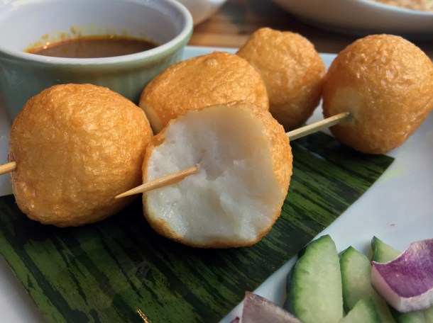 illustrative photo of the satay fish balls at Wau