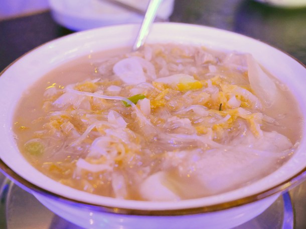 illustrative photo of the pork belly, pickled cabbage and vermicelli soup at Seveni